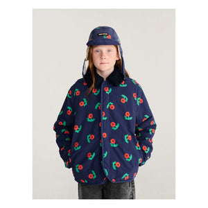 Bobo Choses - Chaqueta sherpa reversible de fibras recicladas | Azul marino