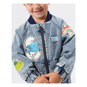 Goldie + Ace - Denim Jacket - Goldie + Ace x Schtroumpfs | Blue