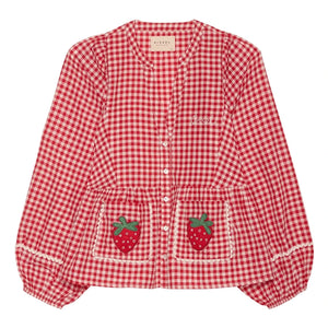 SISSEL EDELBO - Bobbie Checked Top | Red