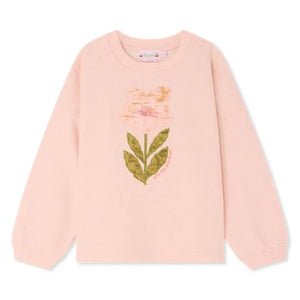 Bonpoint - Myla Fleur organik pamuk sweatshirt | Pembe