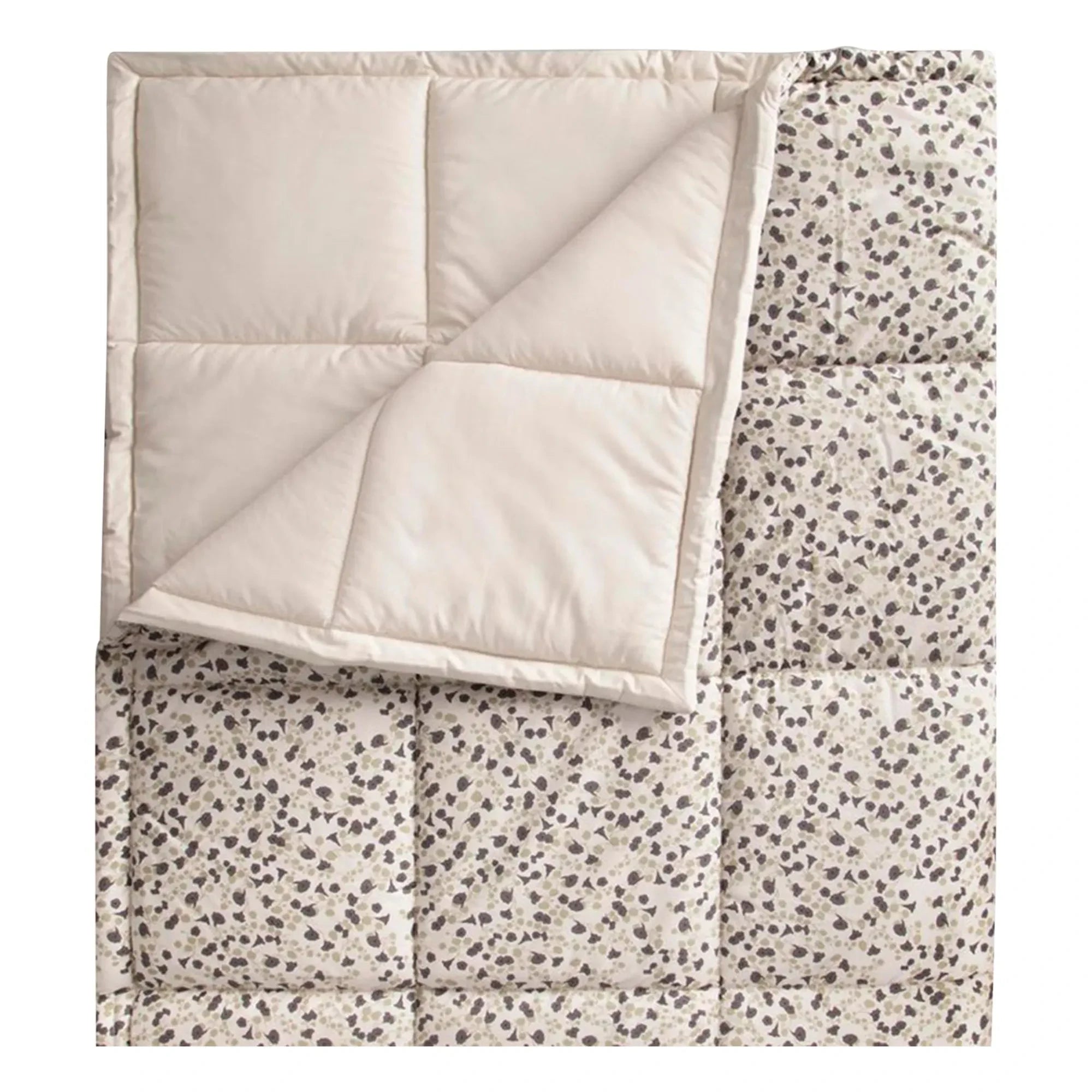 garbo&friends - Imperial Cress Cotton Percale Quilted Blanket | Grey