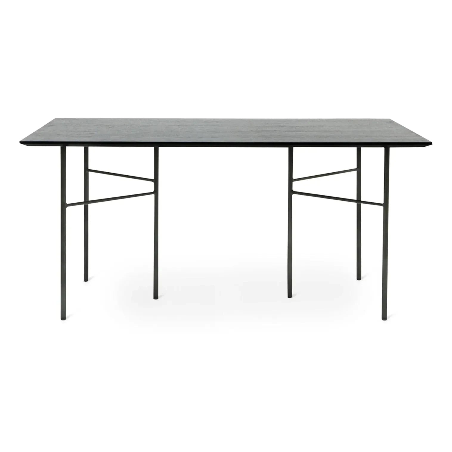 Ferm Living - Mingle Dikdörtgen Masa - FSC ahşap, metal ayaklar | Siyah