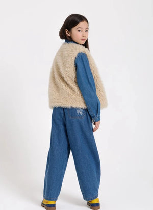 Hundred Pieces - Joyce Giacca in pelliccia senza maniche | Beige