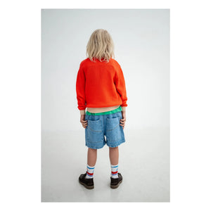 Repose AMS - Denim Bio-Baumwoll-Bermuda-Shorts | Blau