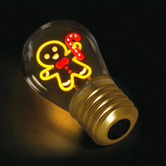 Legami - Gingerbread Noel Light Bulb Table Lamp - Bulb Fiction