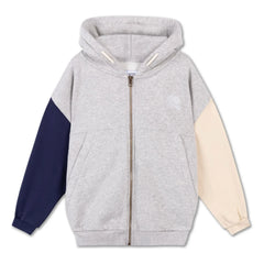 Repose AMS - Organic Cotton Tricolor Zip-up Sweatshirt | Gray