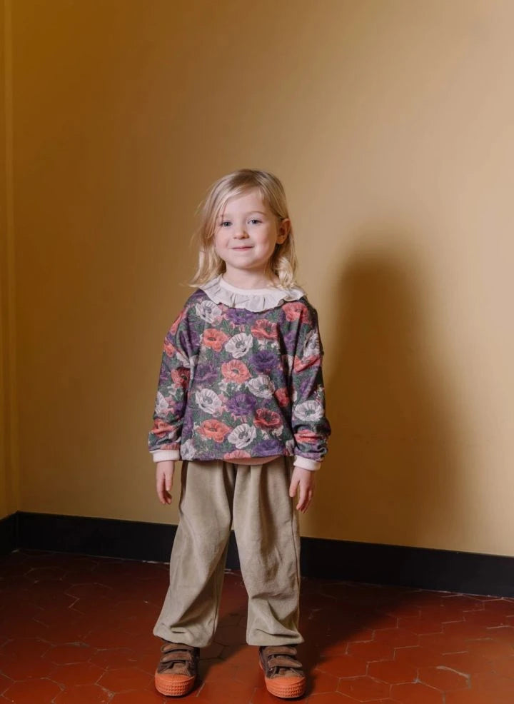 Studio Bohème - Juno Çiçek Desenli Organik Pamuklu Sweatshirt | Mor