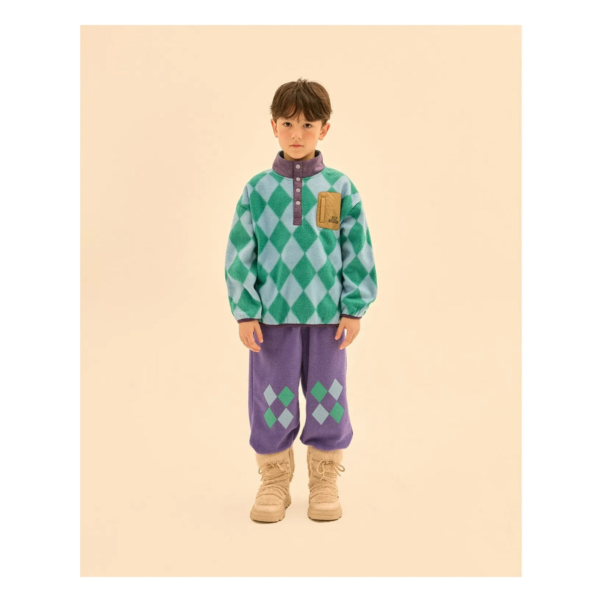 Jelly Mallow - Elmas Desenli Sweatshirt | Mavi