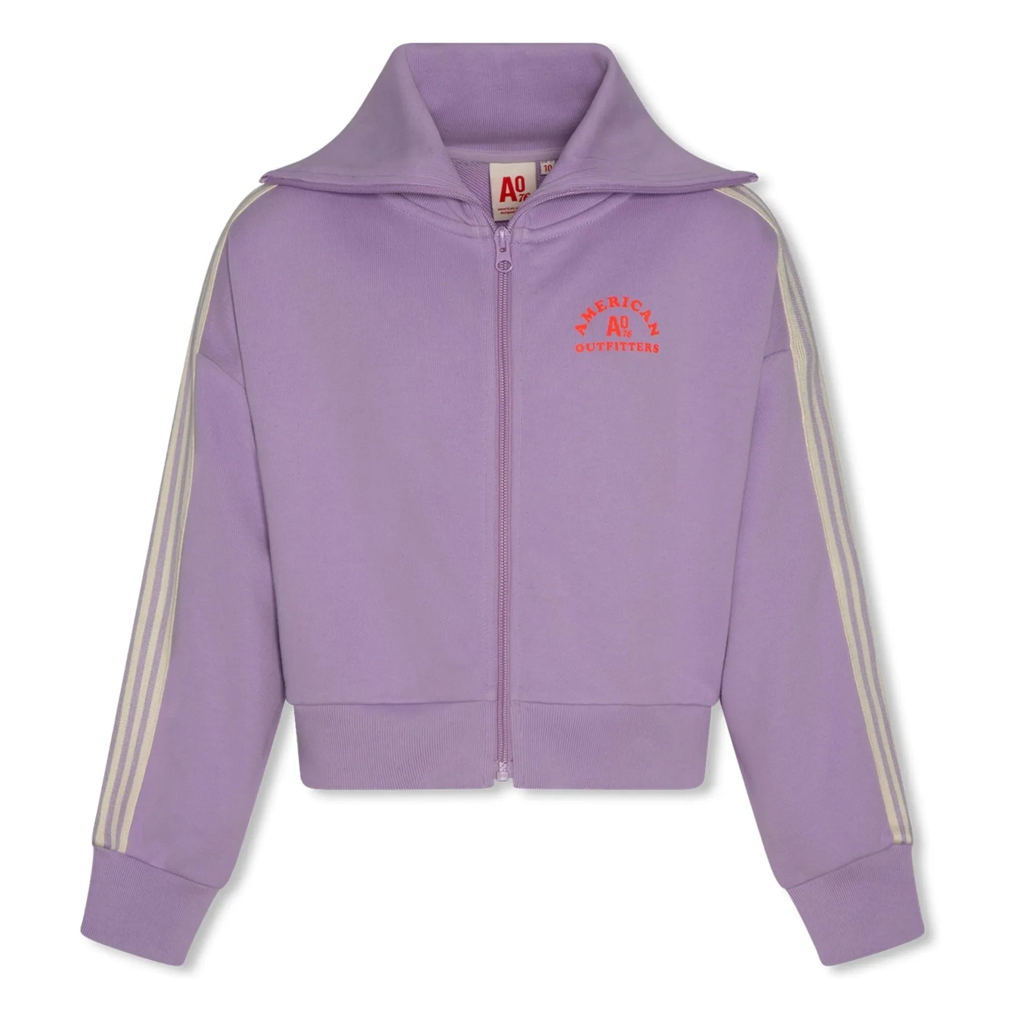 AO76 - Jane geri dönüştürülmüş pamuklu fermuarlı sweatshirt | Leylak