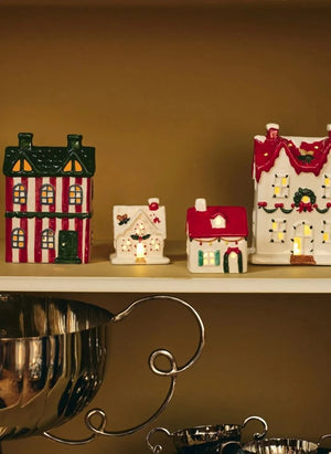 Anna + Nina - Casa de Jengibre LED Brillante de Navidad | Rojo