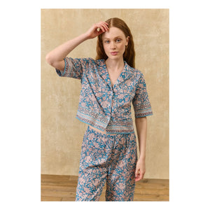 Louise Misha - Pijama Louka de algodón orgánico | Azul