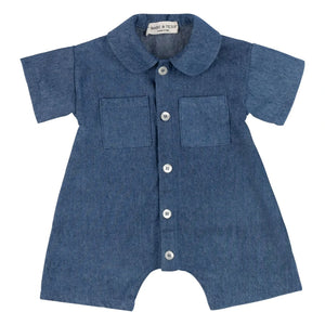 Babe & Tess - Denim-Claudine-Kragen-Overall | Blau