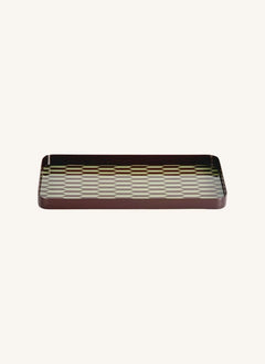 Present Time - Salerno Patterned Metal Tray | Chocolate