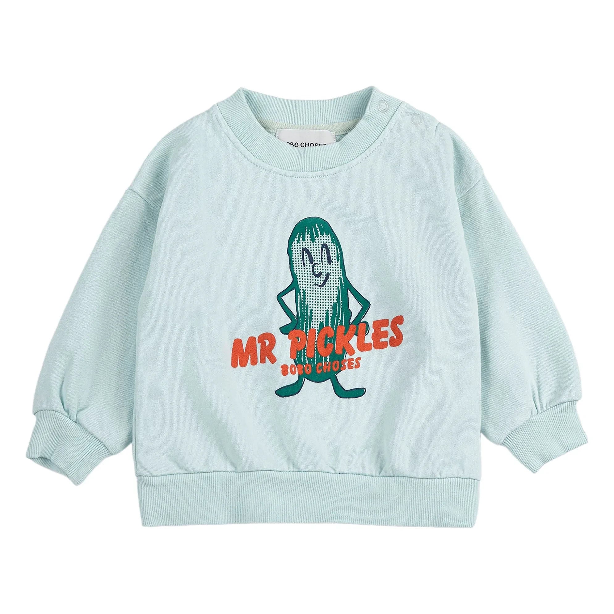 Bobo Choses - Mr Pickles Organik Pamuk Bebek Sweatshirt | Açık mavi