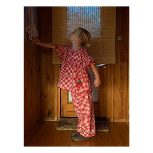 SISSEL EDELBO - Charlène Vichy Blouse - Kids Collection | Red