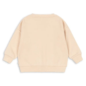 Konges Sløjd - Sudadera Lou Bella Fortuna de Algodón Orgánico con Lentejuelas | Crema