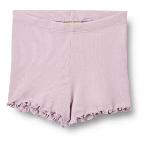 Wheat - Baby Shorts aus Bio-Baumwolle mit Rippbündchen | Lavendel