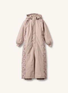 Wheat - Melte Fleurs Skioverall aus recycelten Fasern | Hellrosa