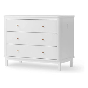 Oliver Furniture - Meşe ağacından 3 çekmeceli şifonyer | Beyaz