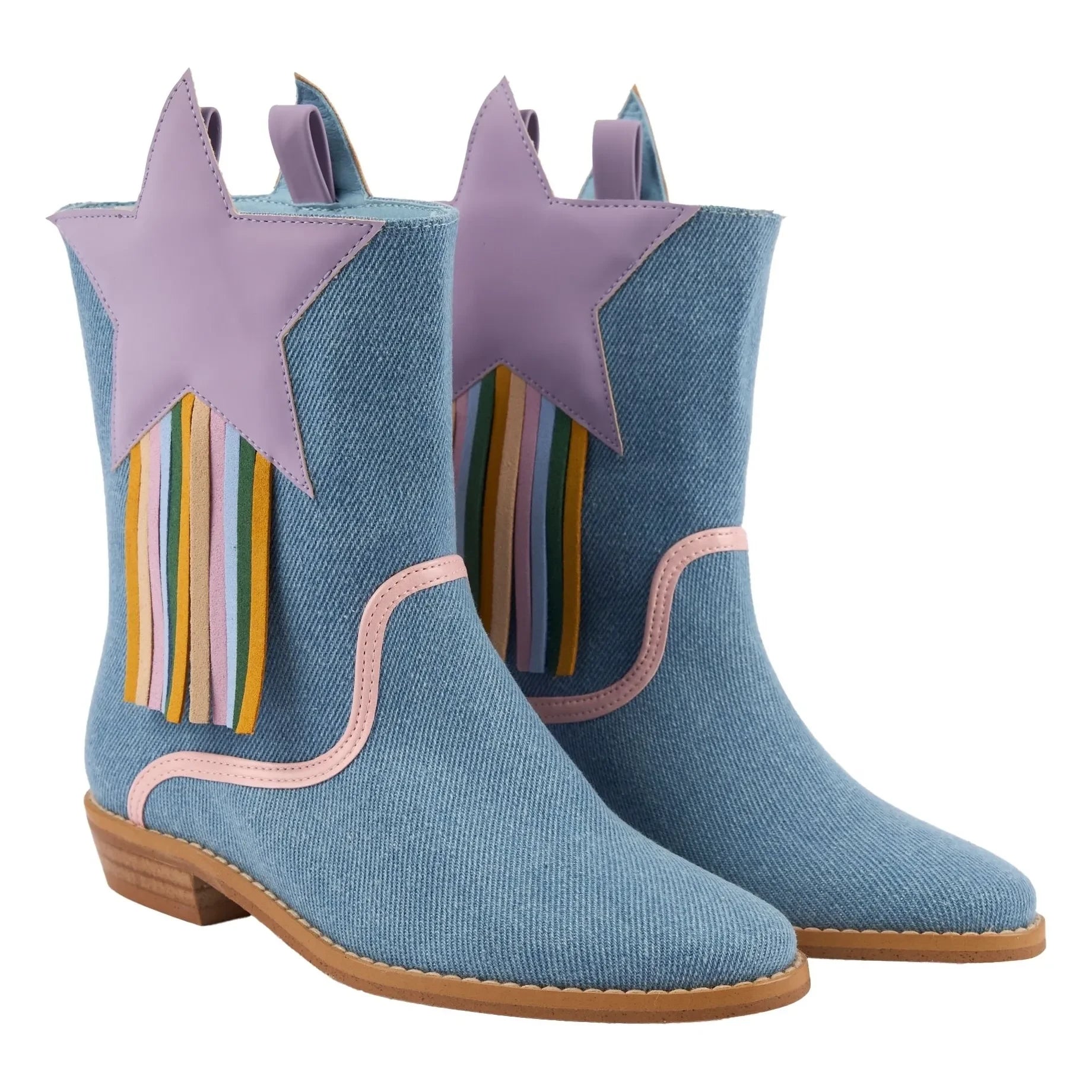 Stella McCartney Kids - Etoile organik pamuk çizmeler | Mavi