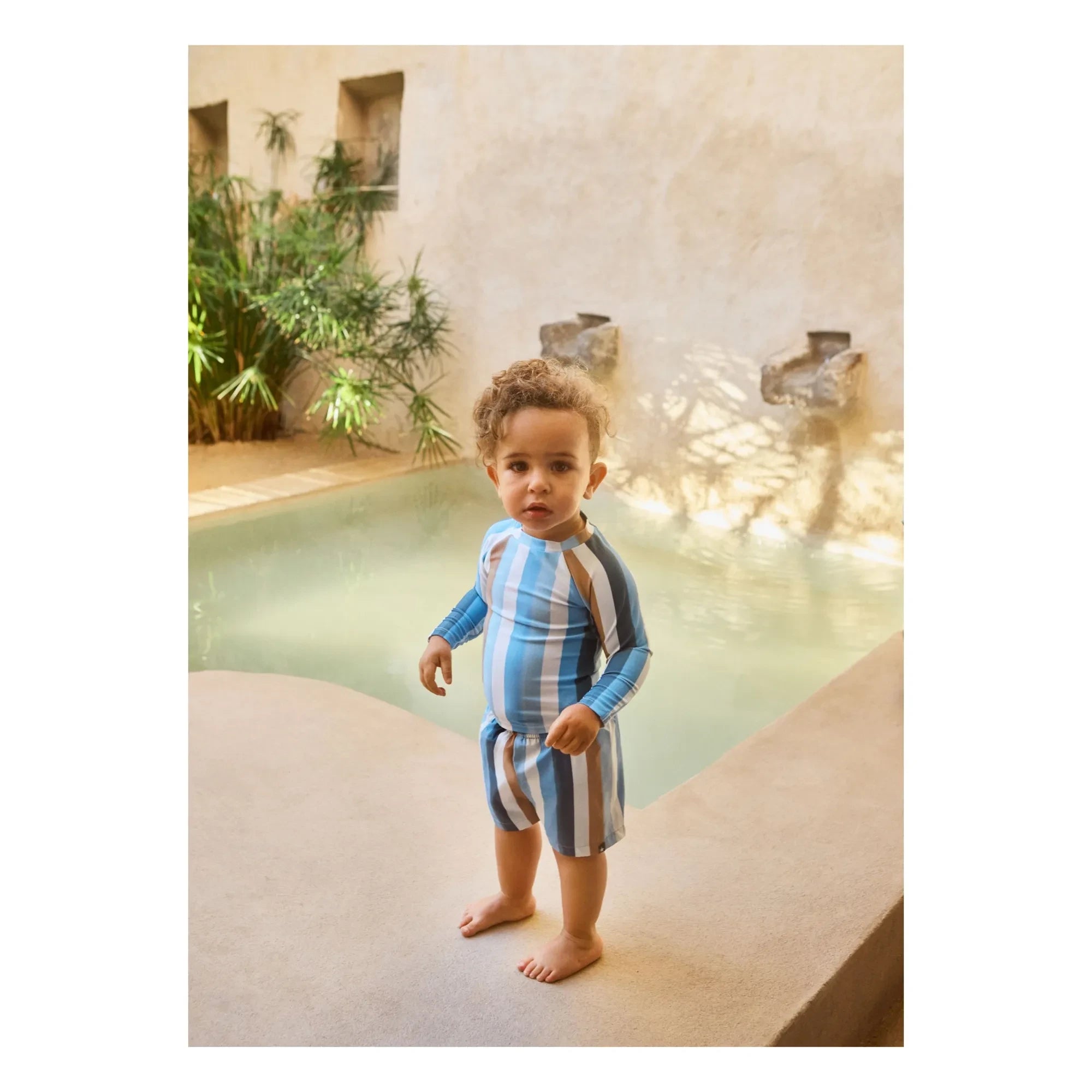 Molo - Nemo Striped UV Protective T-Shirt Made from Recycled Fibers | Blue