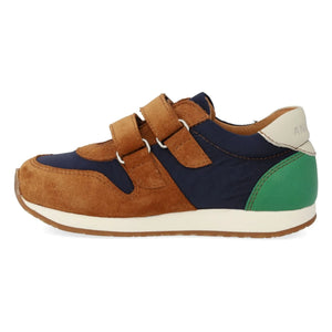 Angulus - Çift Çizik Renk Bloklu Süet Sneakers | Kamel