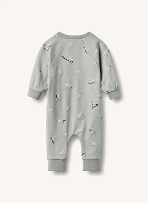 Wheat - Lou Chiens Bio-Baumwoll-Overall | Grau-blau