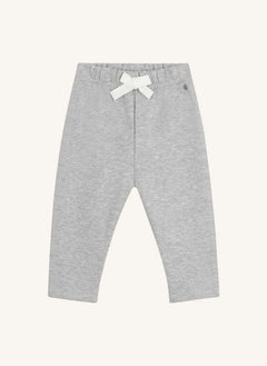 Petit Bateau - Düz Polar Pantolon | Koyu gri melanj