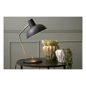 Present Time - Hooded Table Lamp | Black