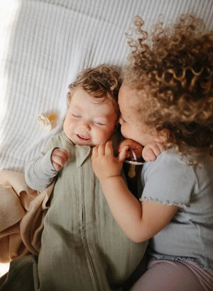 Mushie - Lightweight sleeping bag, organic cotton | Sage