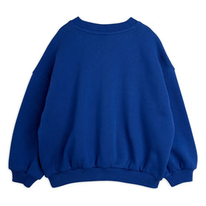 Mini Rodini - V-Ausschnitt-Sweatshirt Rabbits Bio-Baumwolle | Blau