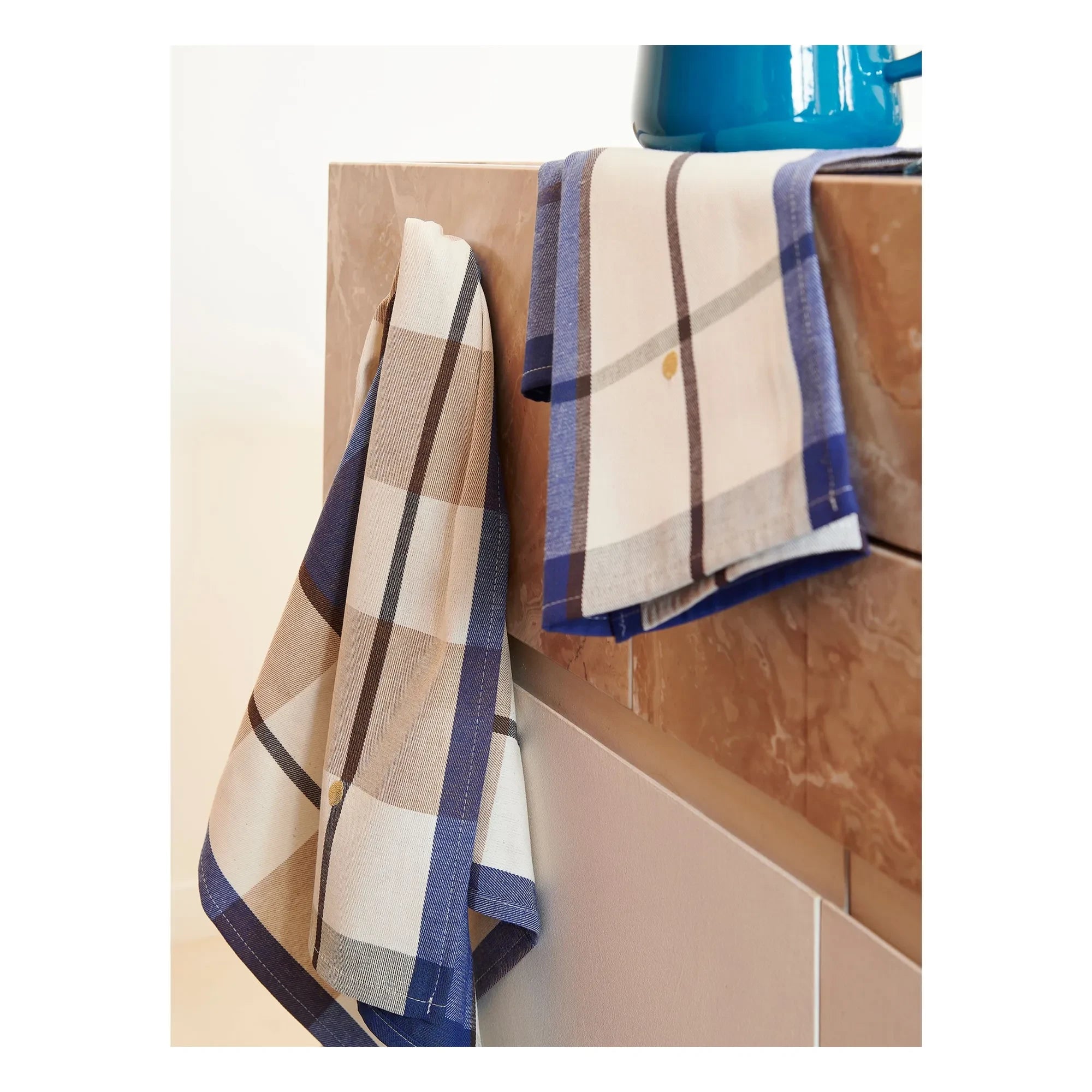 La cerise sur le gâteau - Archie Kitchen Towel - Set of 2 | Blue