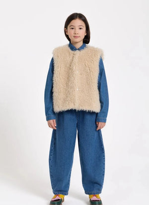 Hundred Pieces - Joyce Giacca in pelliccia senza maniche | Beige