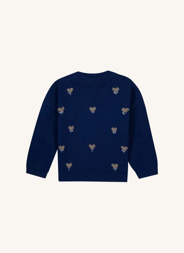 Bonton - Lovely Hearts Jersey | Azul marino