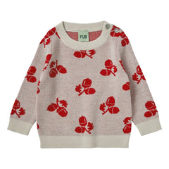 FUB - Acorn Fein gestrickter Merinowoll-Babypullover | Ecru