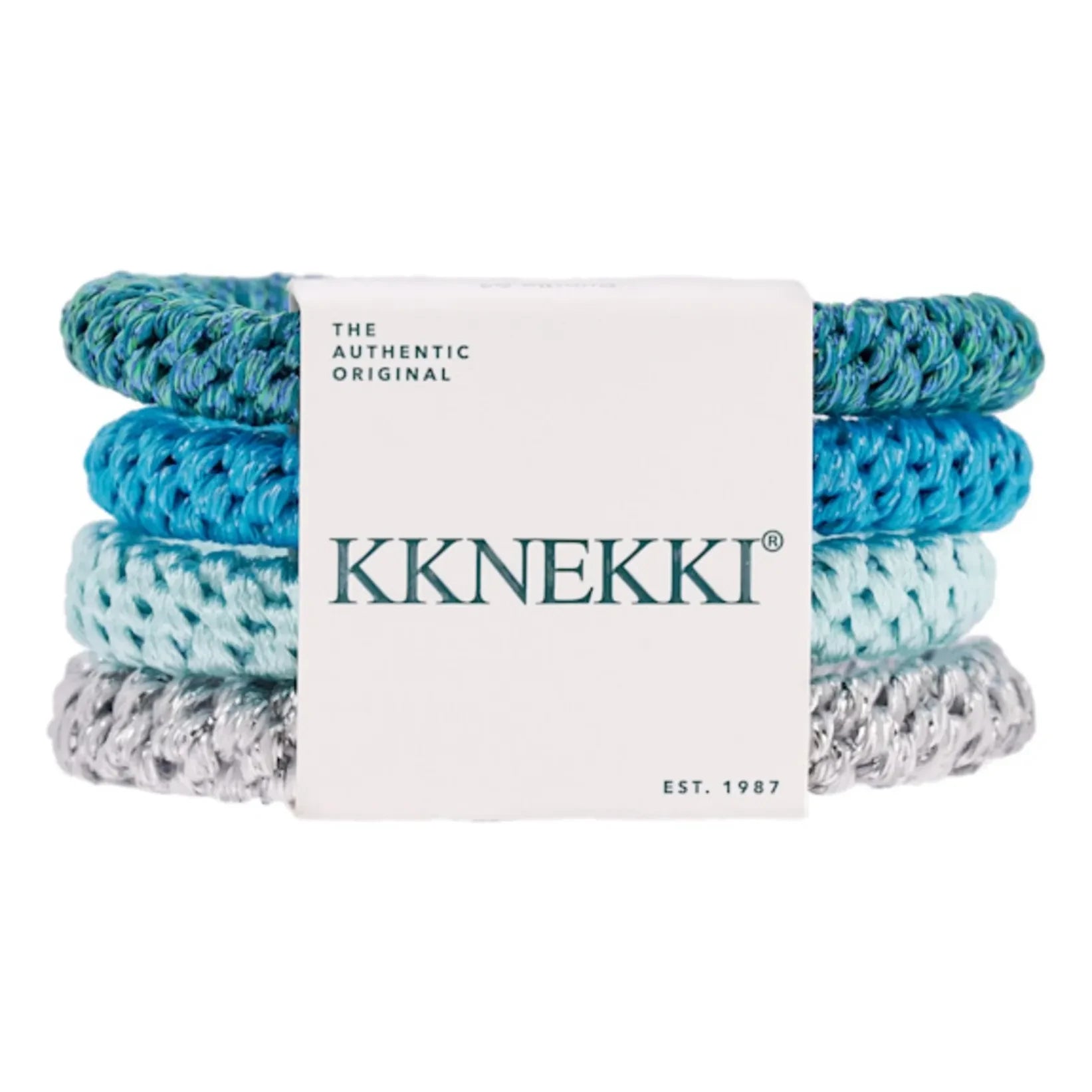 Bon Dep - 4'lü Kknekki 64 scrunchies seti | Mavi