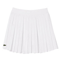 Lacoste - Geri Dönüştürülmüş Elyaf Pilili Etek | Beyaz