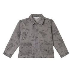 Stella McCartney Kids - Organik Pamuk Böcek Ceketi | Koyu Gri