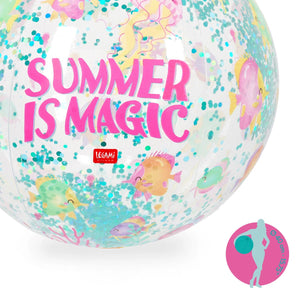 Legami - Summer is Sihir Inflatable Beach Ball - Glitter Beach Ball