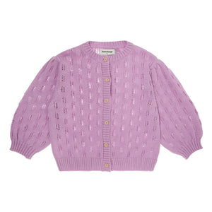 Tocoto Vintage - Blumenstrickjacke | Lila