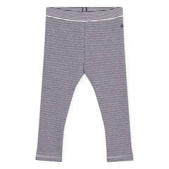 Petit Bateau - Gestreifte Leggings aus Bio-Baumwolle | Marineblau