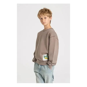 Finger in the nose - Organic cotton sweatshirt | Vizyon brown