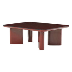 Gabrielle Paris - Thelma lake kaplamalı ahşap sehpa | Kırmızı
