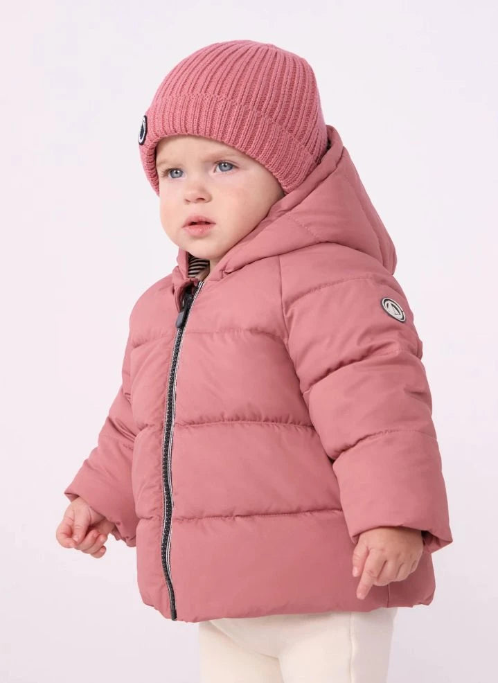 Petit Bateau - سترة ريش بط للأطفال سادة | وردي