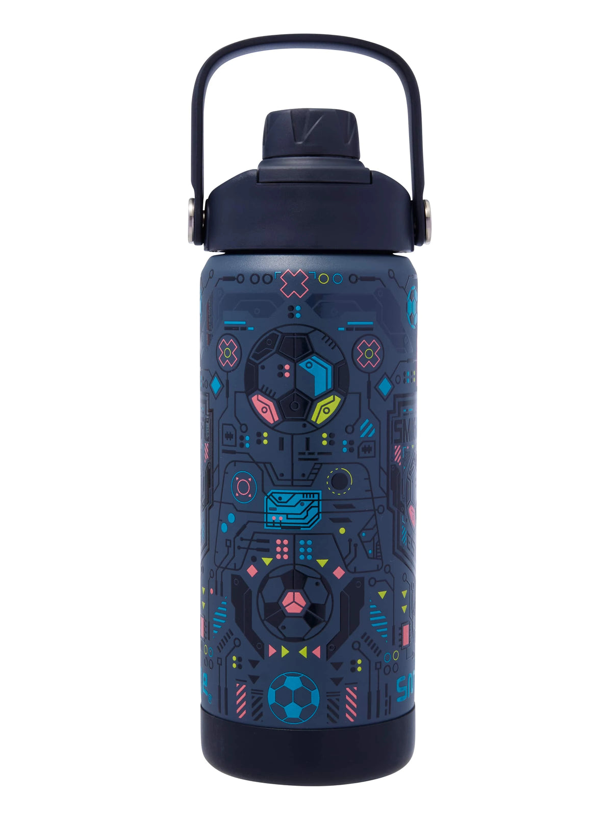 Smiggle - Power Play 550ML Gizli Pipetli Çelik Matara
