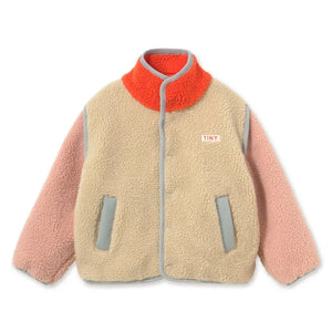 Tinycottons - Color Blocking Sherpa Style Jacket | Pink