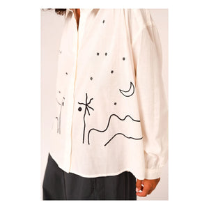 Sacrécoeur - Camisa Ali Casa de Algodón Voile | Negra