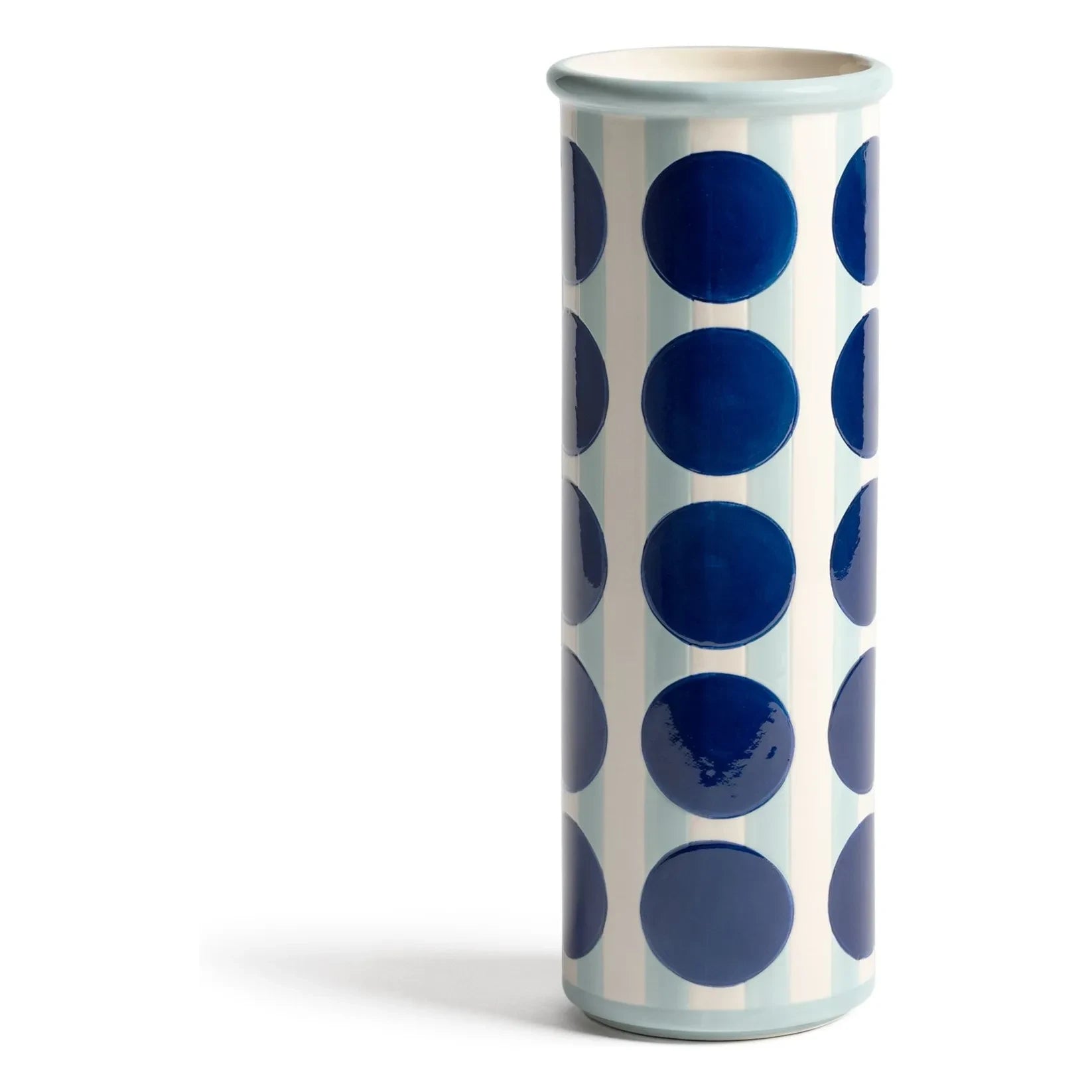 &Klevering - Stoneware Vase with Dots | Blue