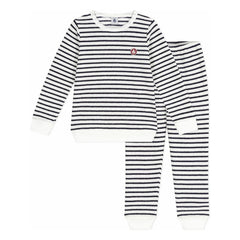 Petit Bateau - Schlafanzug „Sailor“ aus Modal mit Frottee-Einsatz | Marineblau