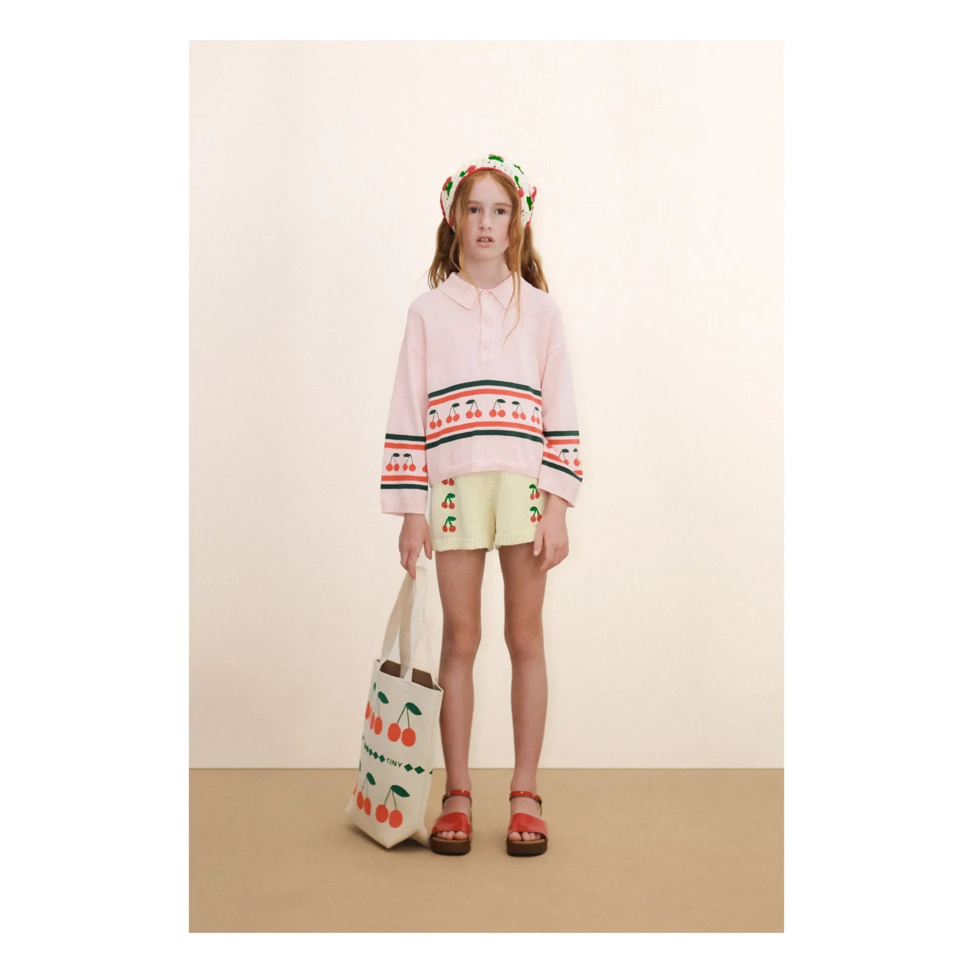 Tinycottons - Polo Kiraz Örgü | Pembe